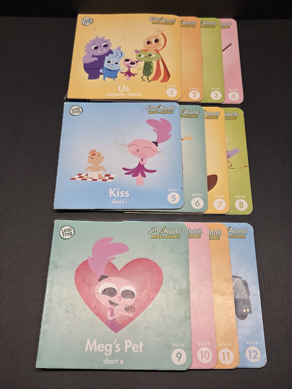 2008 Leap Frog Sing Along Read Along Phonics Books 1-12 Early Learning No DVD